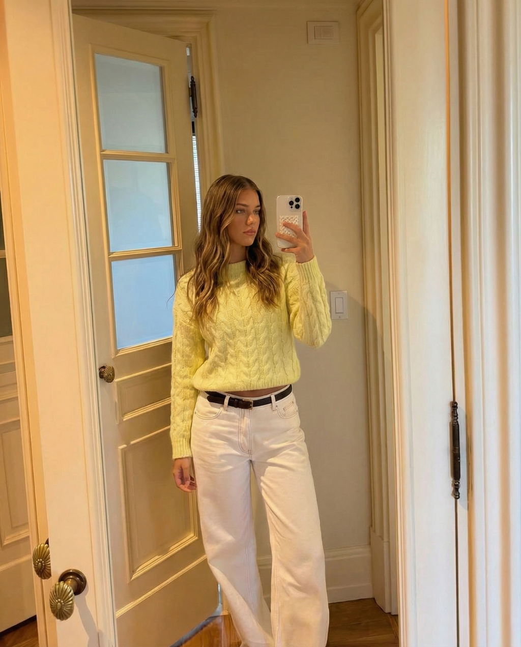 Élodie Valpré  | Relaxed Cropped Cable Knit Top