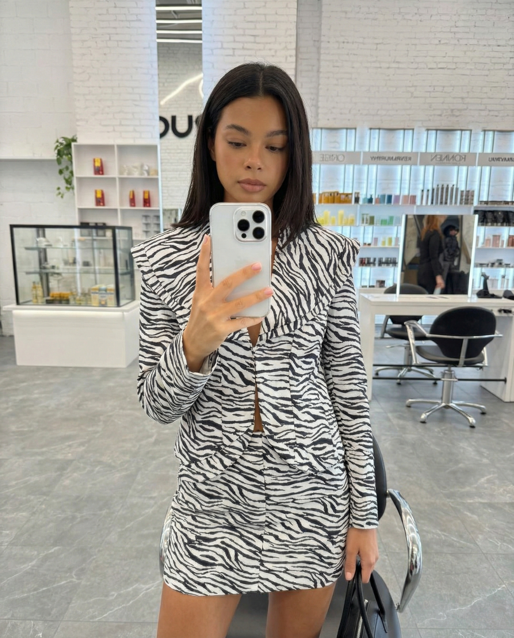 Charlotte de Montfort  | Zebra Print Satin Blazer Co-ord Set