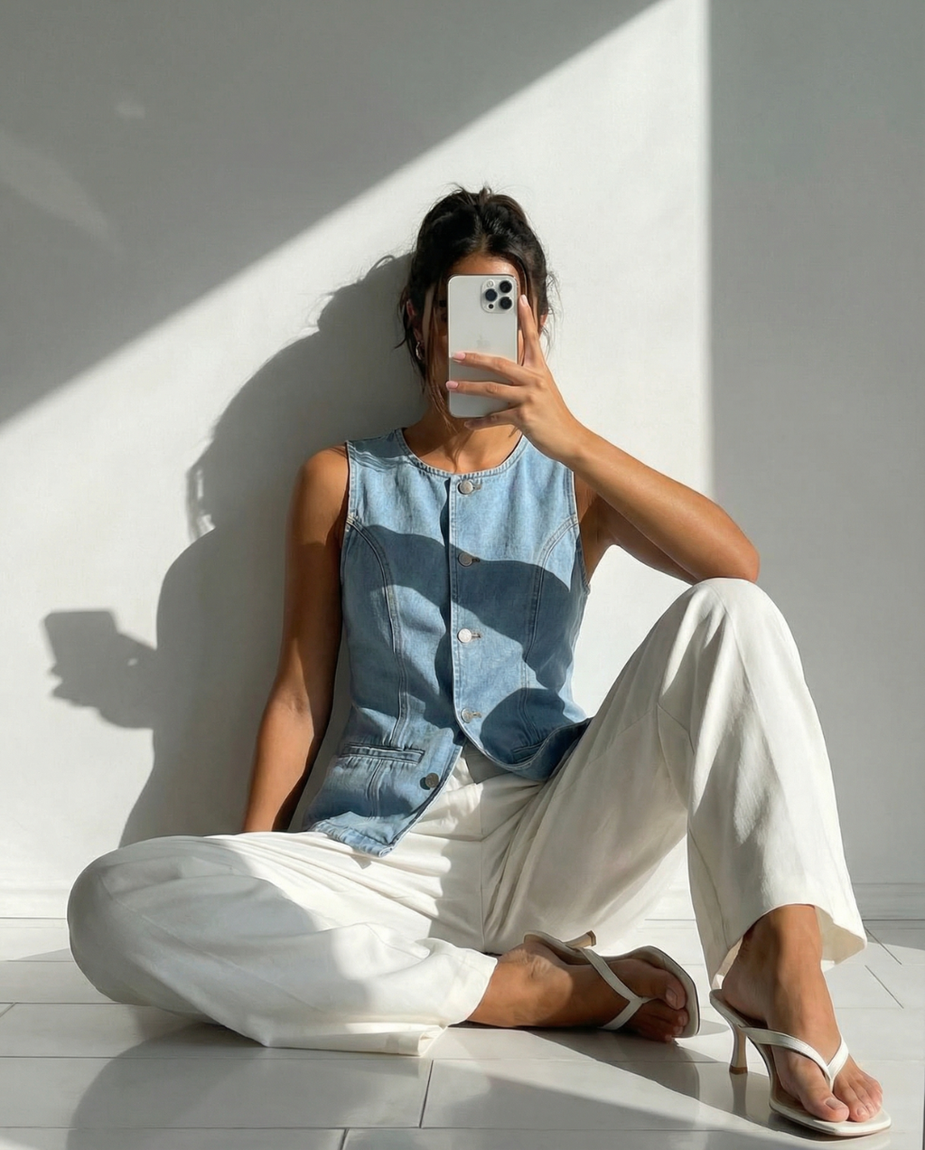 Gisèle Montauban | Denim Waistcoat