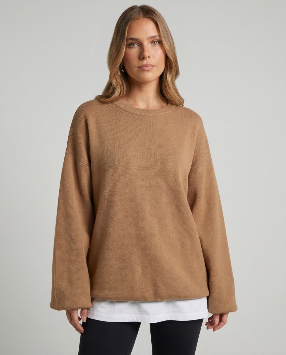 Isoline Delafosse | Women's Oversized Crewneck Pullover Jumper