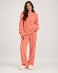 Serena Valcieri | Women’s Fleece Pyjamas with Cable Pattern