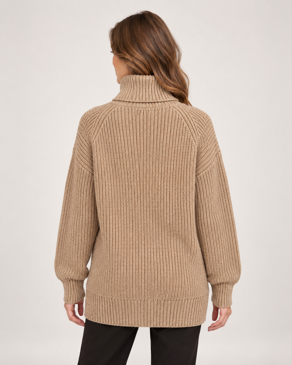 Ambra Castiglioni | Women’s Roll Neck Jumper with Relaxed Longline Fit