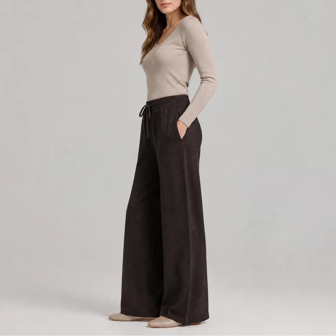 Bertille Flament | Women’s Soft Wide Leg Drawstring Lounge Pants