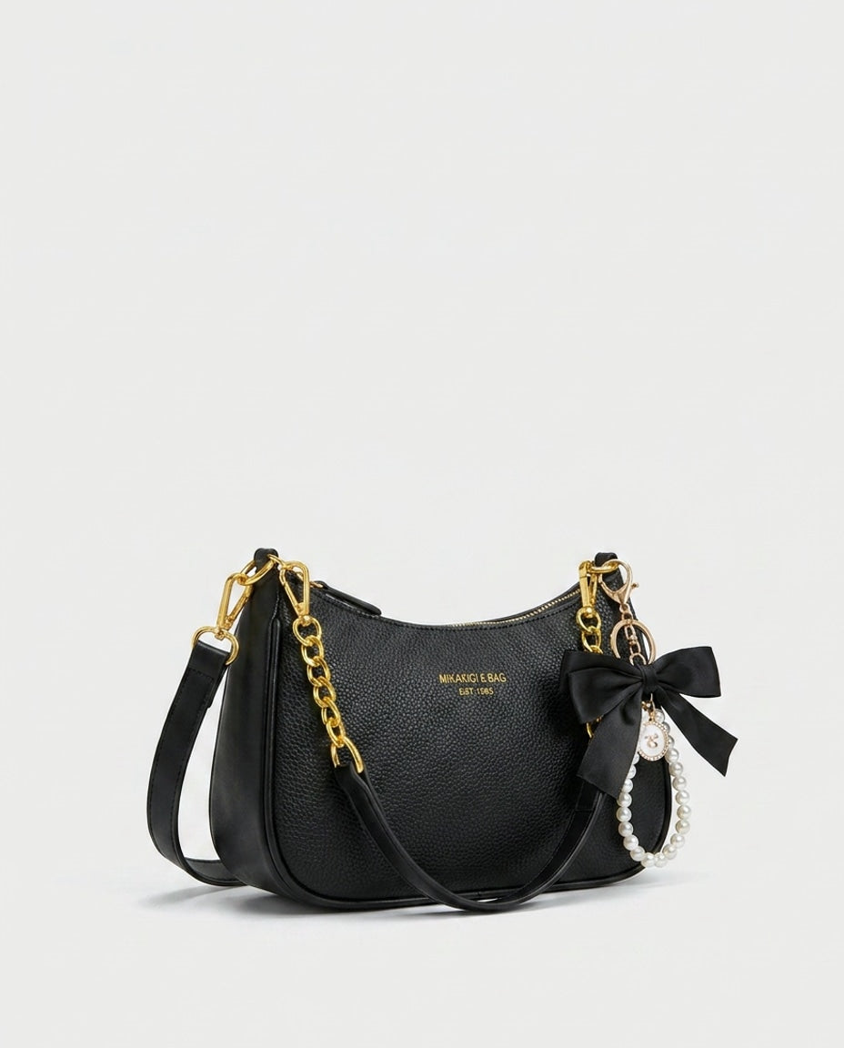 Évarine Bellecour | Chain Strap Crescent Shoulder Bag