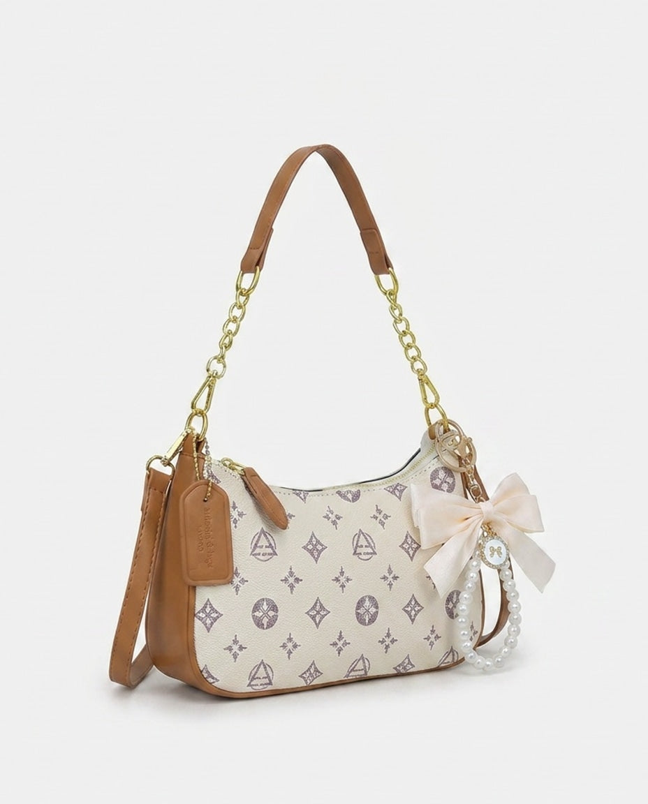 Évarine Bellecour | Chain Strap Crescent Shoulder Bag