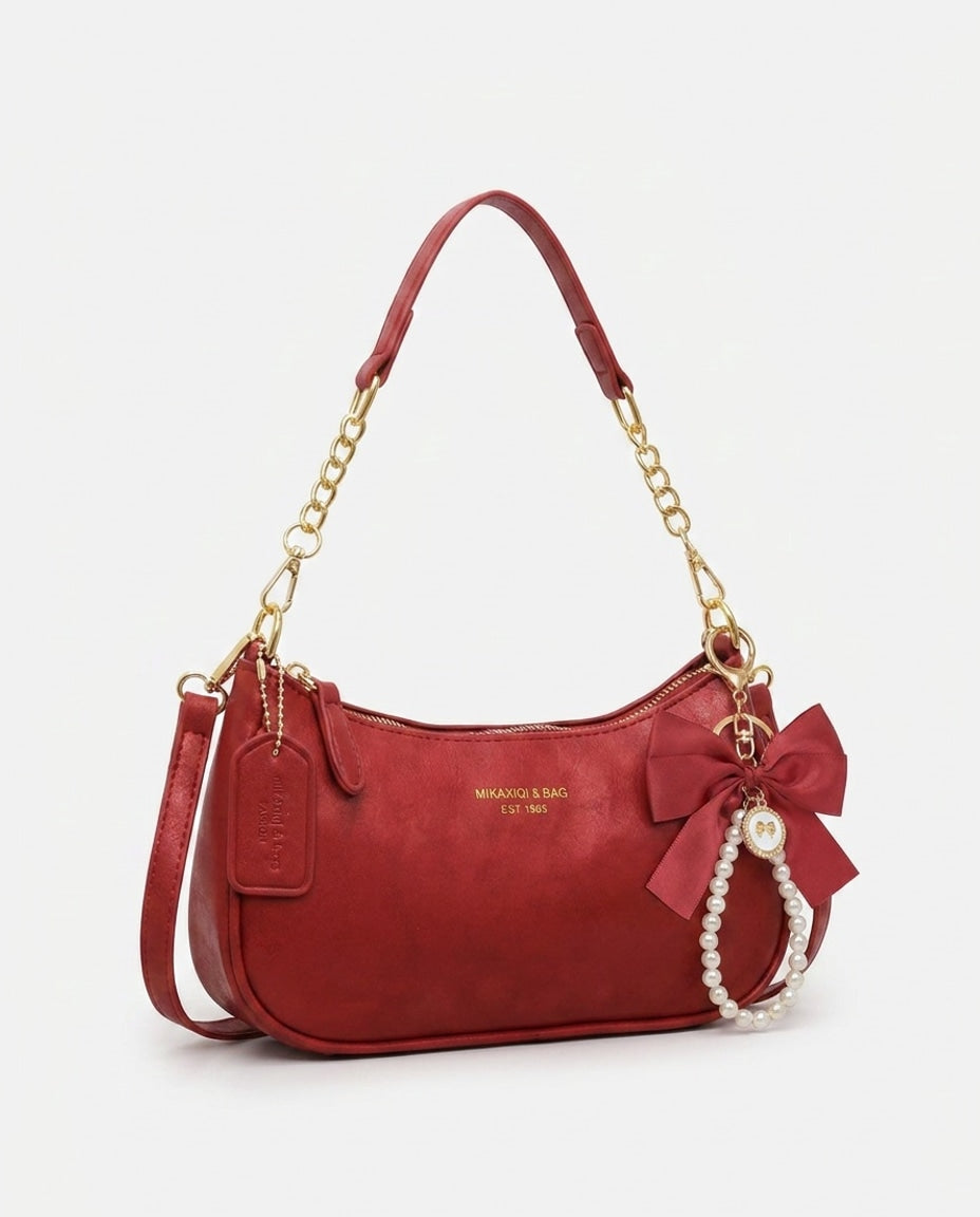 Évarine Bellecour | Chain Strap Crescent Shoulder Bag