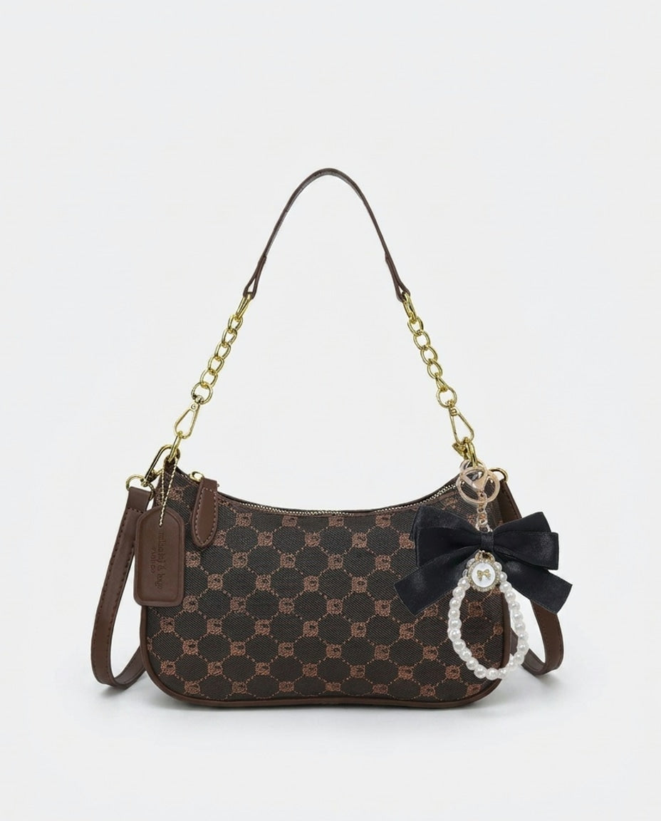 Évarine Bellecour | Chain Strap Crescent Shoulder Bag