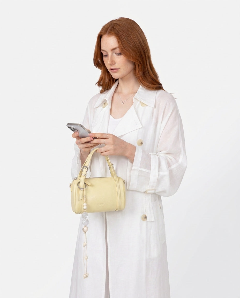 Flore de Vauclair | Structured Barrel Top Handle Bag