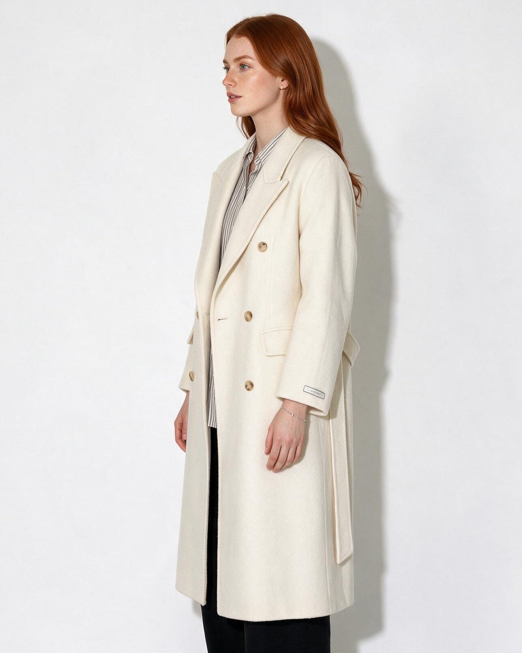 Ondine Clairmont | Wool Double-Breasted Tailored Coat