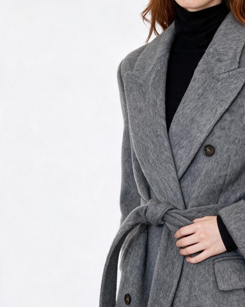 Ondine Clairmont | Wool Double-Breasted Tailored Coat