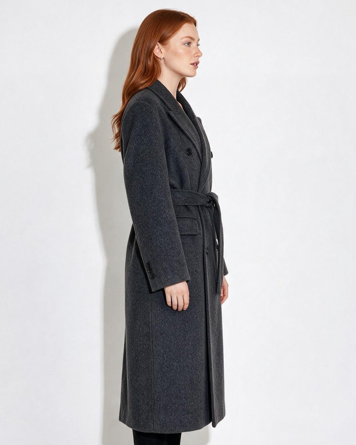 Ondine Clairmont | Wool Double-Breasted Tailored Coat
