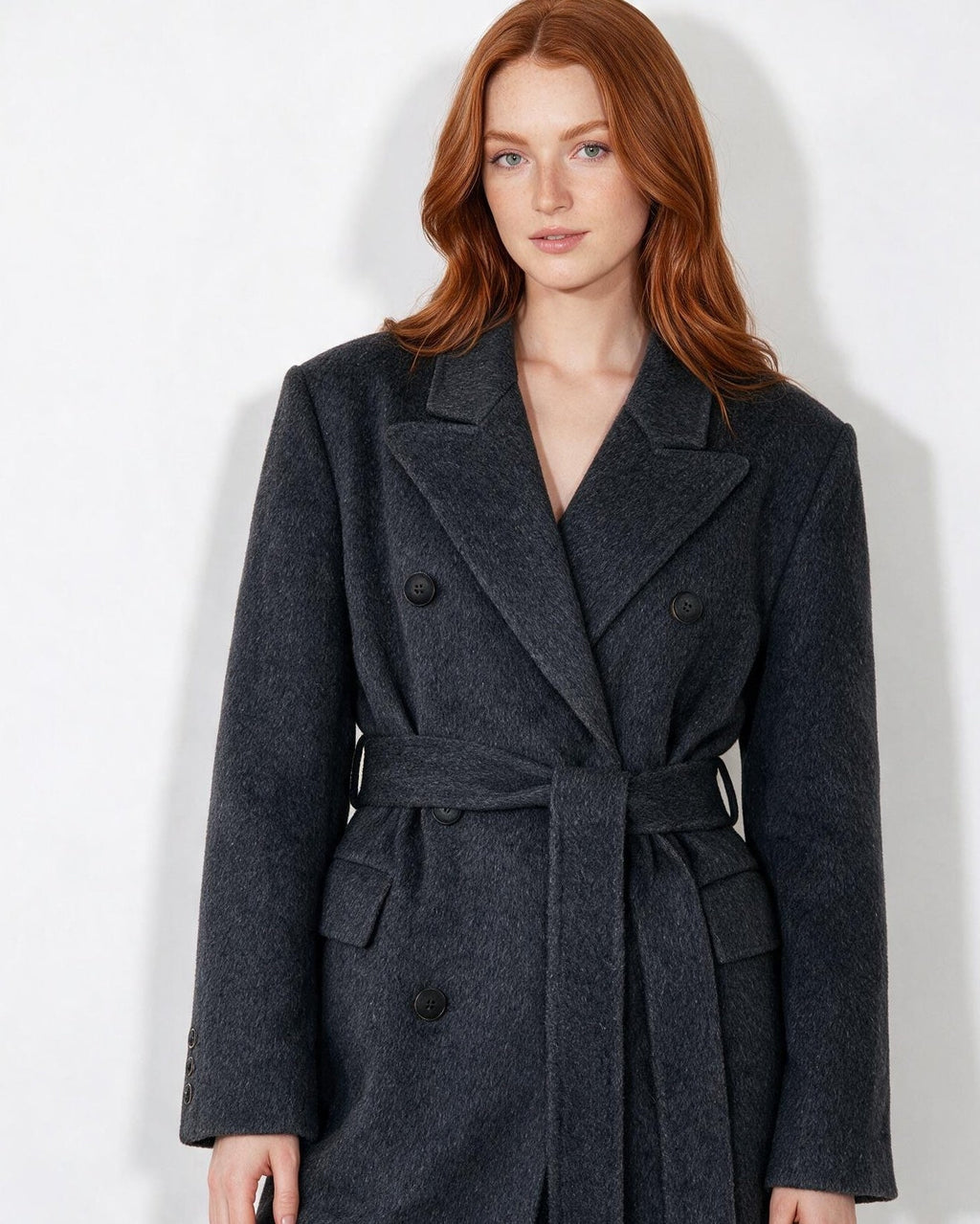 Ondine Clairmont | Wool Double-Breasted Tailored Coat