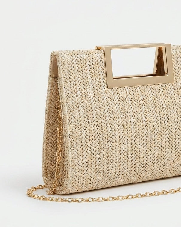 Léonie Valençay | Woven Frame Mini Crossbody Bag