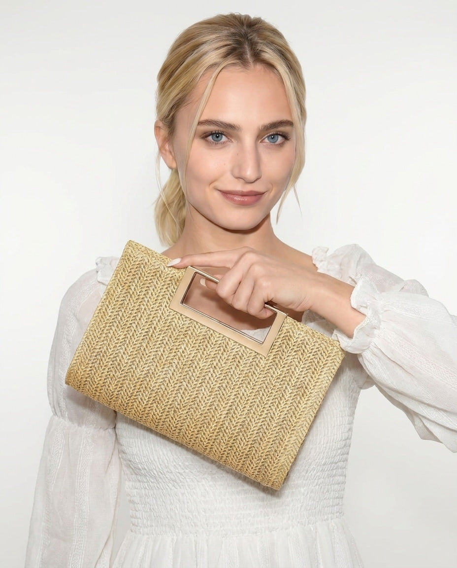 Léonie Valençay | Woven Frame Mini Crossbody Bag