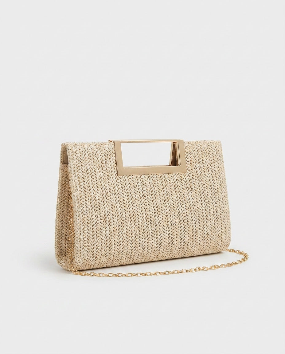 Léonie Valençay | Woven Frame Mini Crossbody Bag