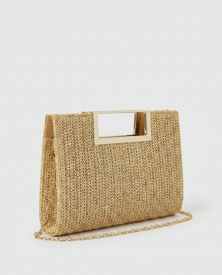 Léonie Valençay | Woven Frame Mini Crossbody Bag