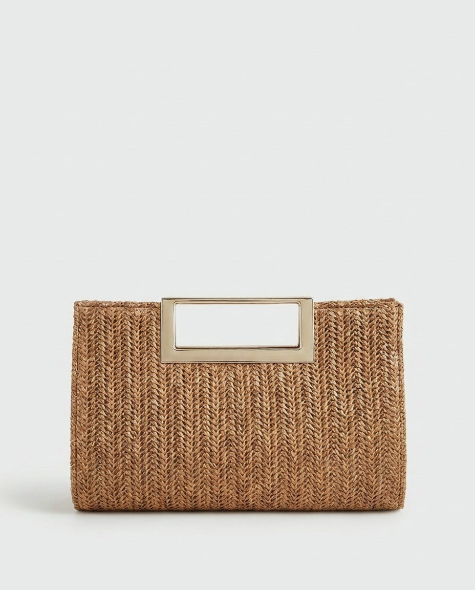 Léonie Valençay | Woven Frame Mini Crossbody Bag