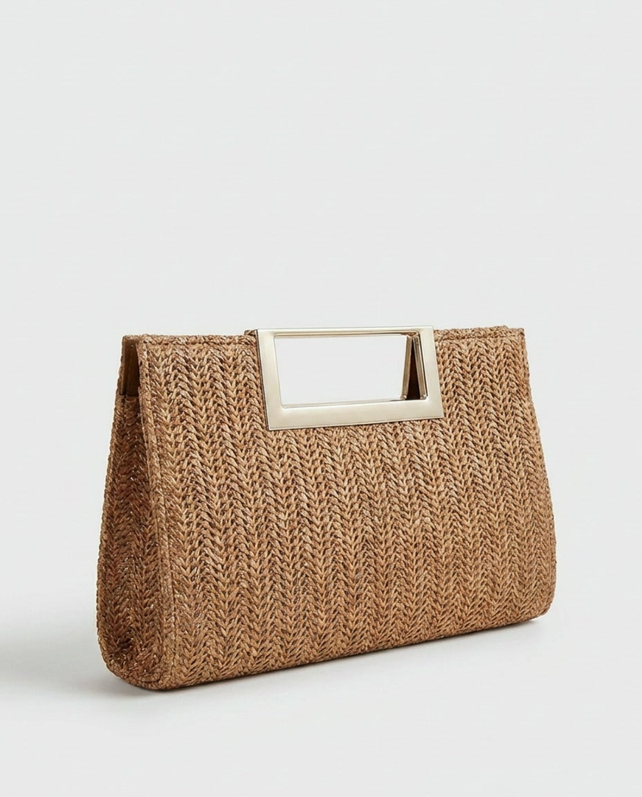 Léonie Valençay | Woven Frame Mini Crossbody Bag