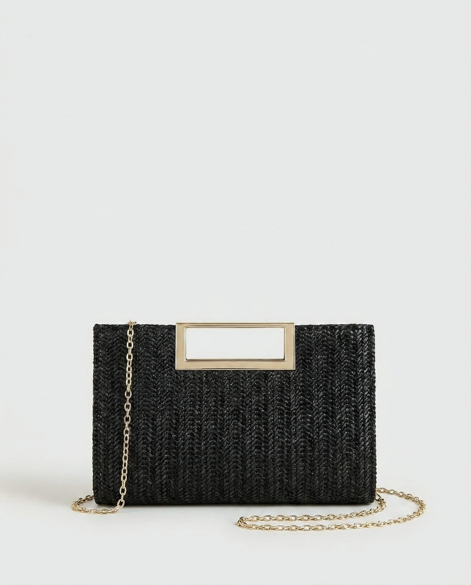 Léonie Valençay | Woven Frame Mini Crossbody Bag