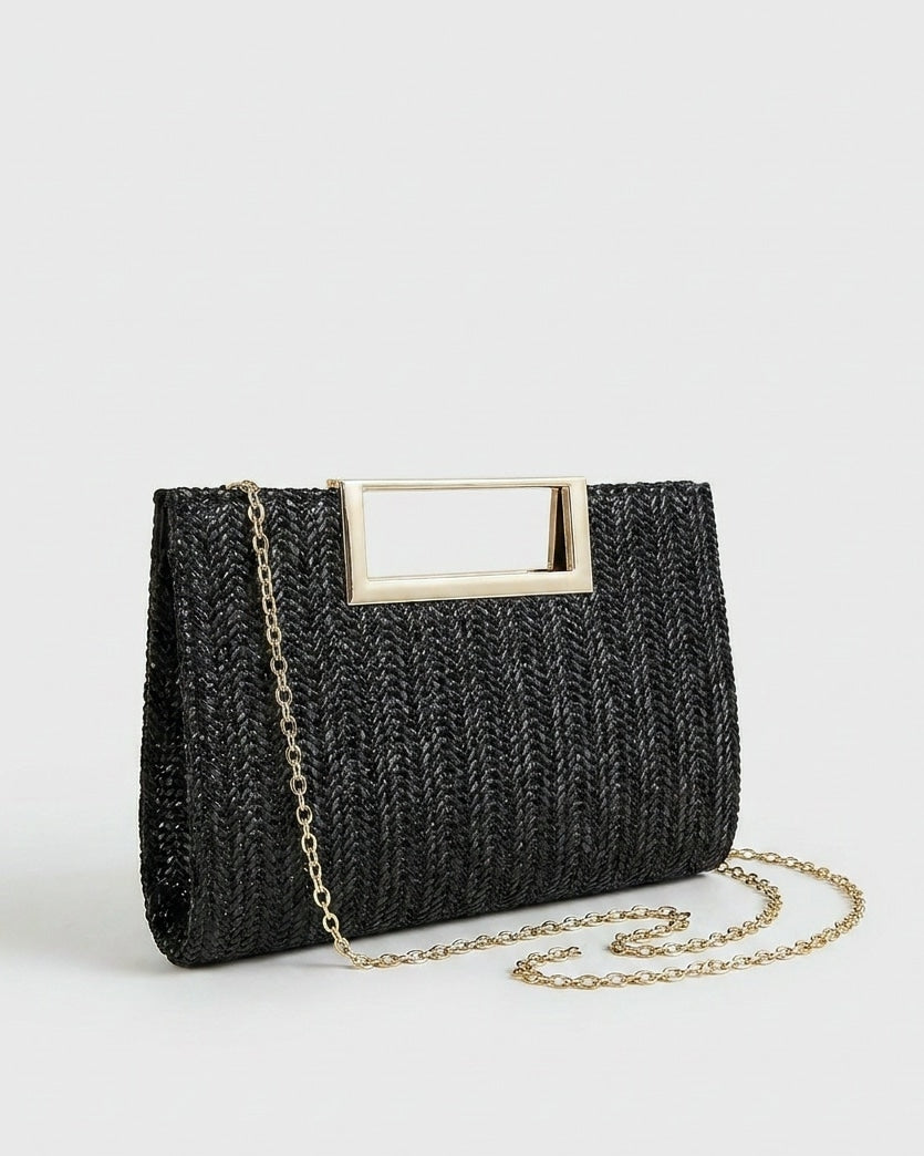 Léonie Valençay | Woven Frame Mini Crossbody Bag