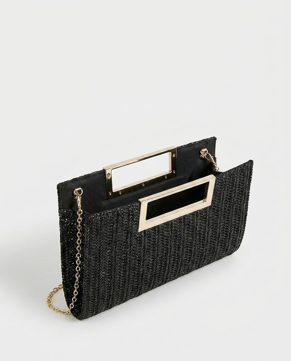 Léonie Valençay | Woven Frame Mini Crossbody Bag
