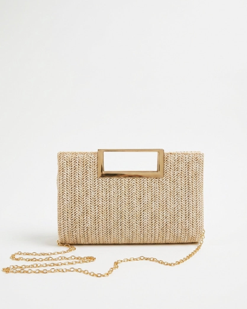 Léonie Valençay | Woven Frame Mini Crossbody Bag