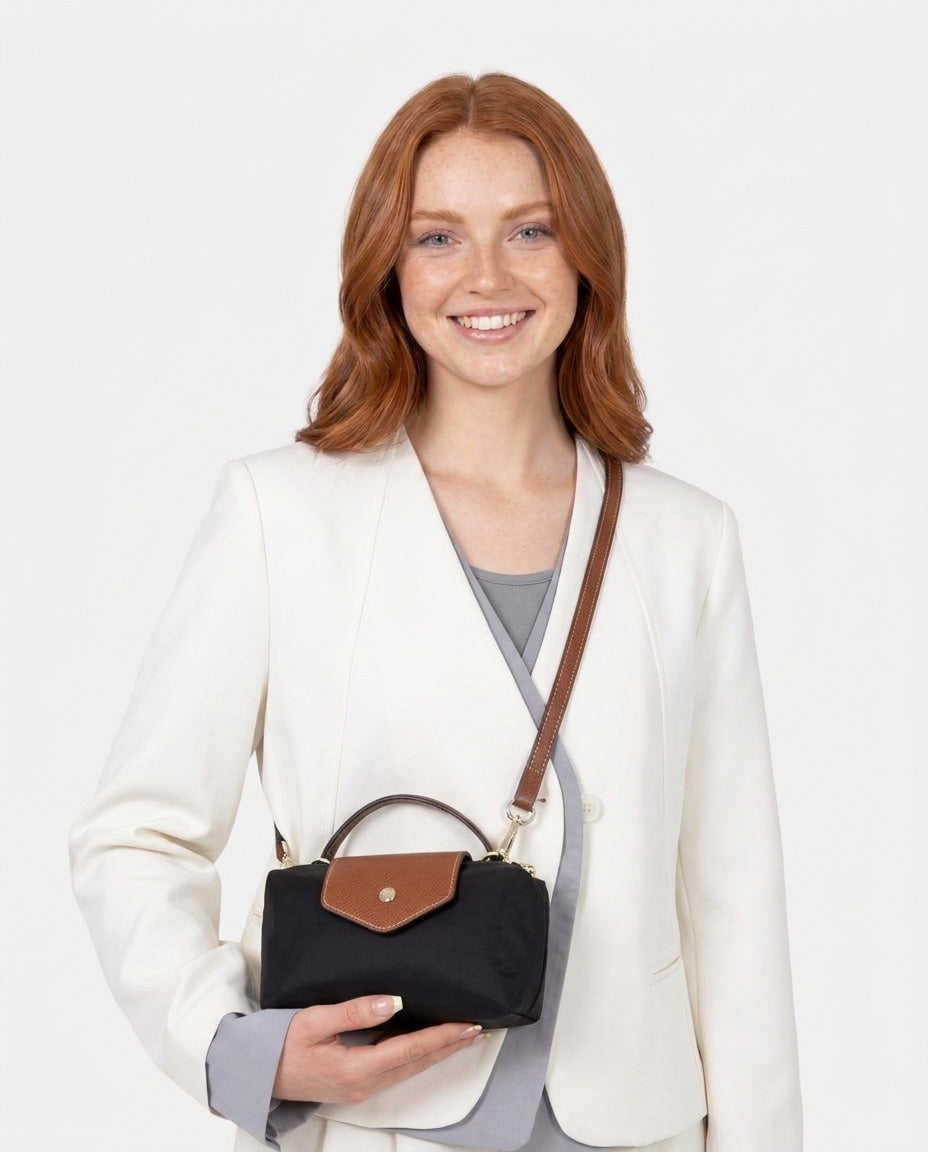 Euphémie Bellevaux | Scalloped Flap Mini Crossbody Bag