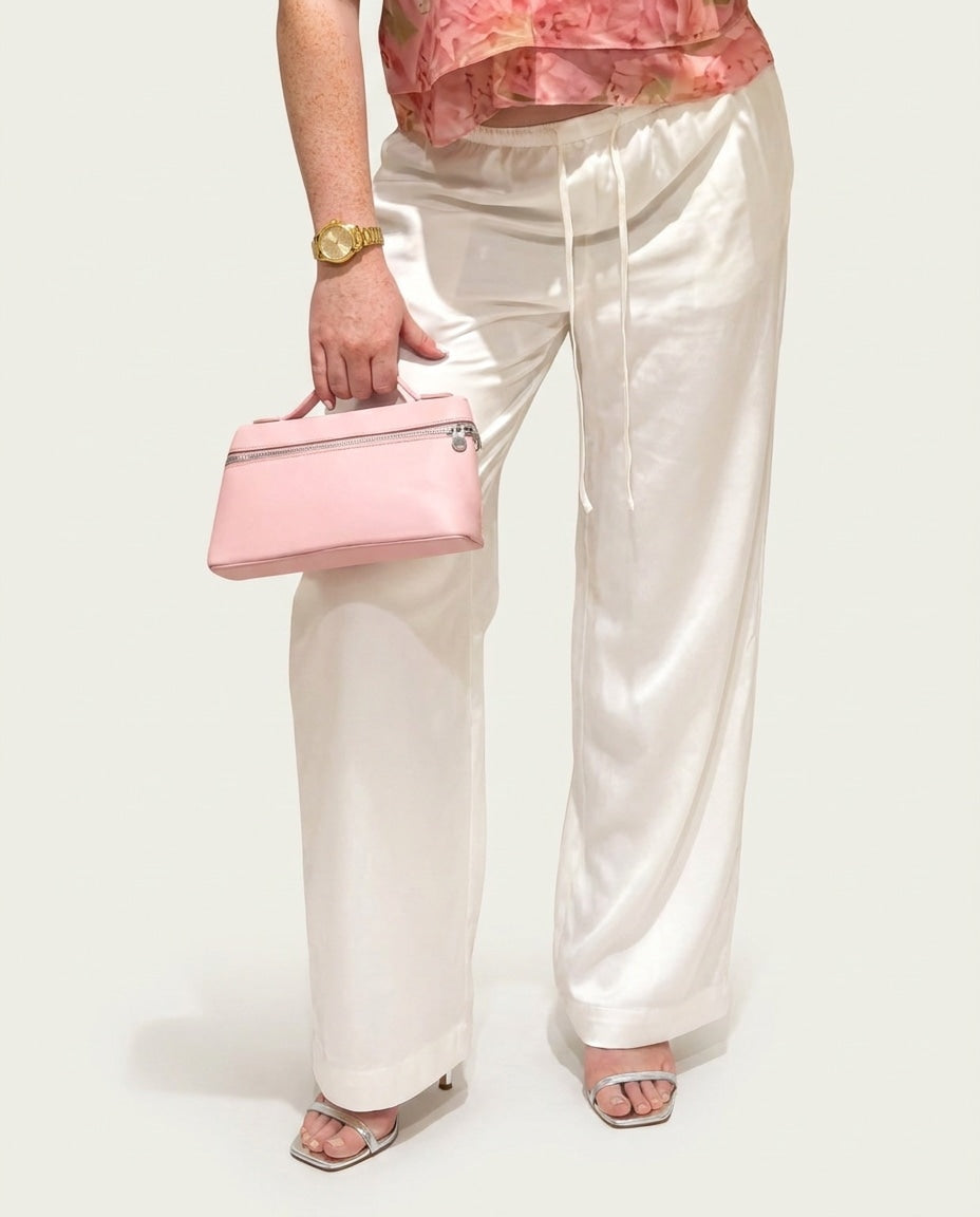 Ombeline Marceau | Padlock Charm Structured Crossbody Bag