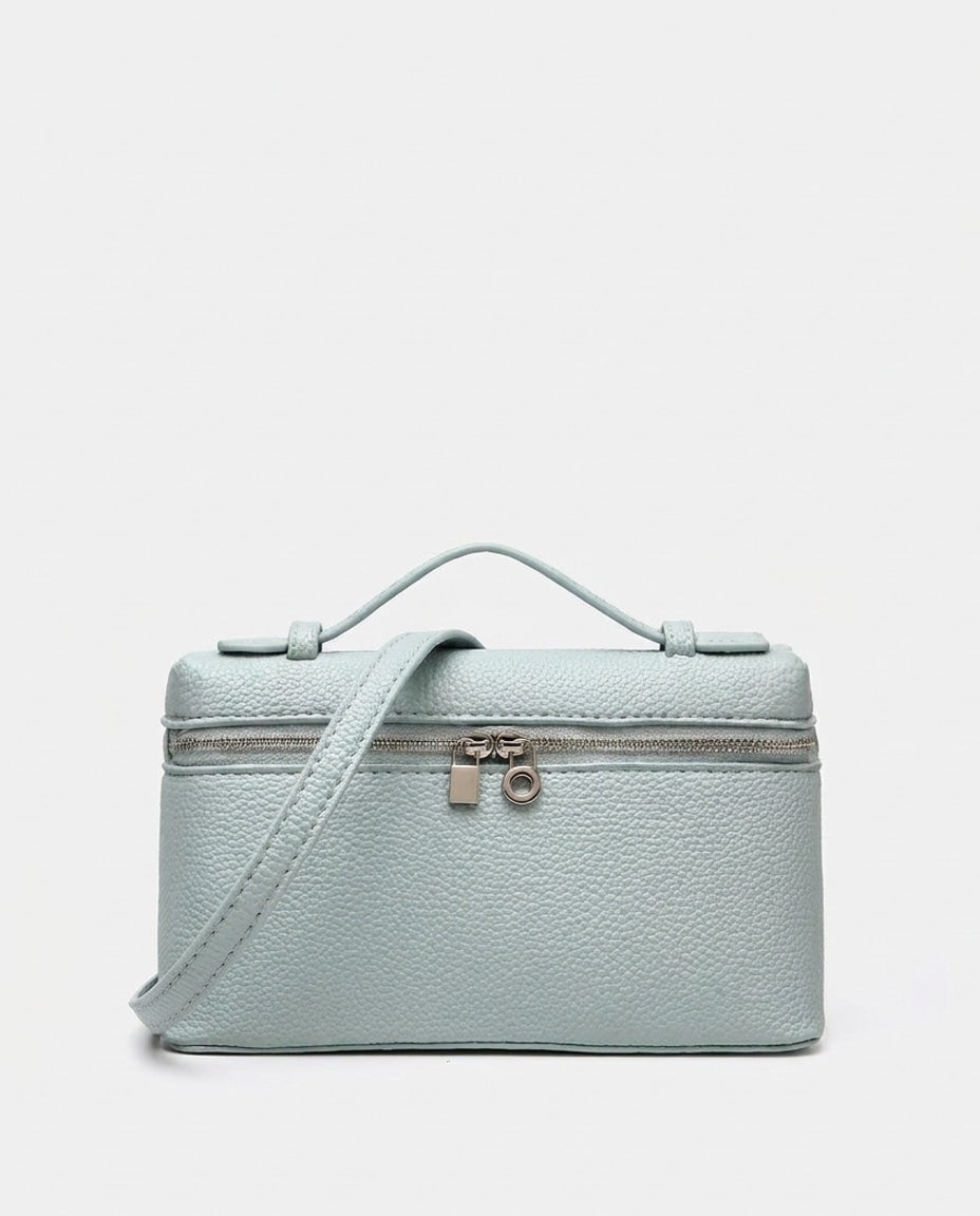 Ombeline Marceau | Padlock Charm Structured Crossbody Bag