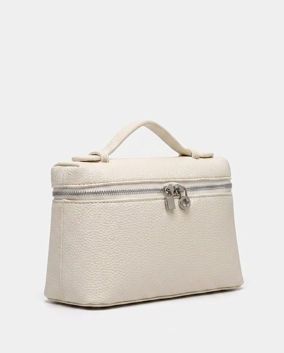 Ombeline Marceau | Padlock Charm Structured Crossbody Bag
