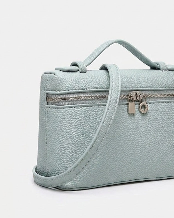 Ombeline Marceau | Padlock Charm Structured Crossbody Bag
