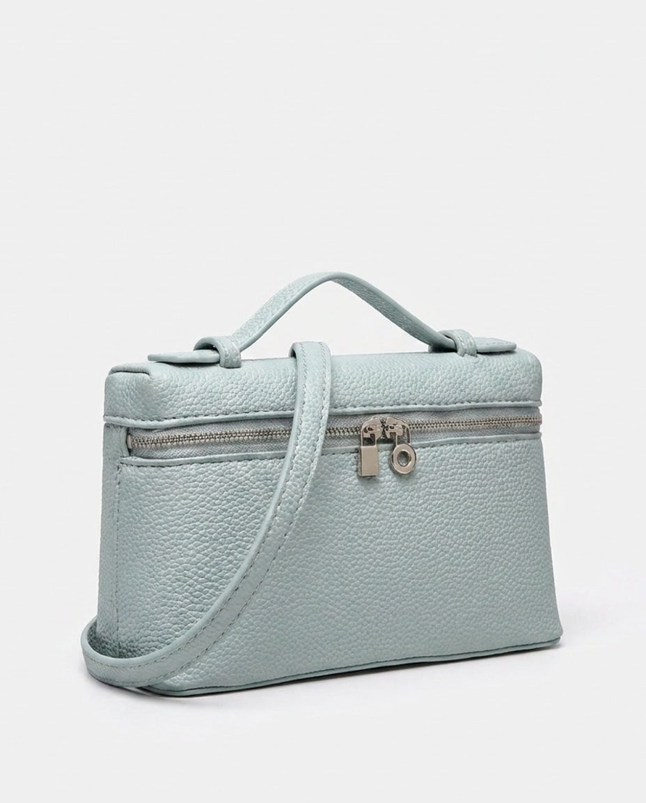 Ombeline Marceau | Padlock Charm Structured Crossbody Bag