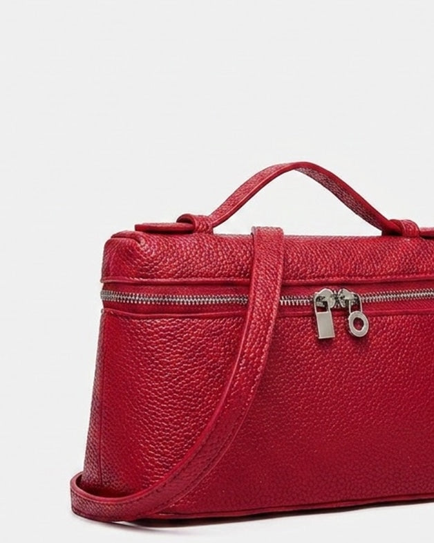 Ombeline Marceau | Padlock Charm Structured Crossbody Bag