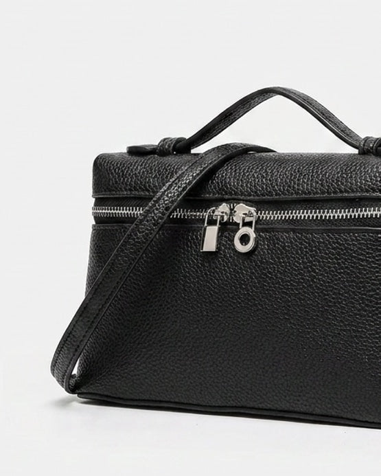 Ombeline Marceau | Padlock Charm Structured Crossbody Bag