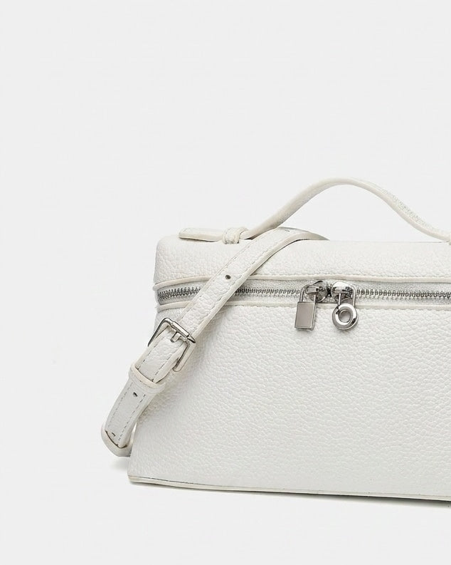 Ombeline Marceau | Padlock Charm Structured Crossbody Bag