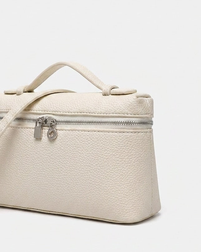 Ombeline Marceau | Padlock Charm Structured Crossbody Bag