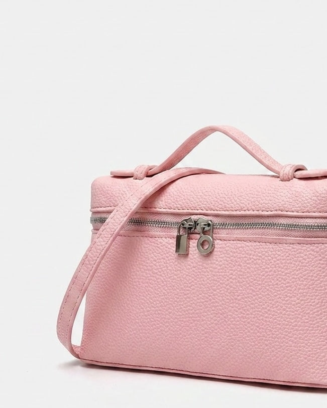 Ombeline Marceau | Padlock Charm Structured Crossbody Bag