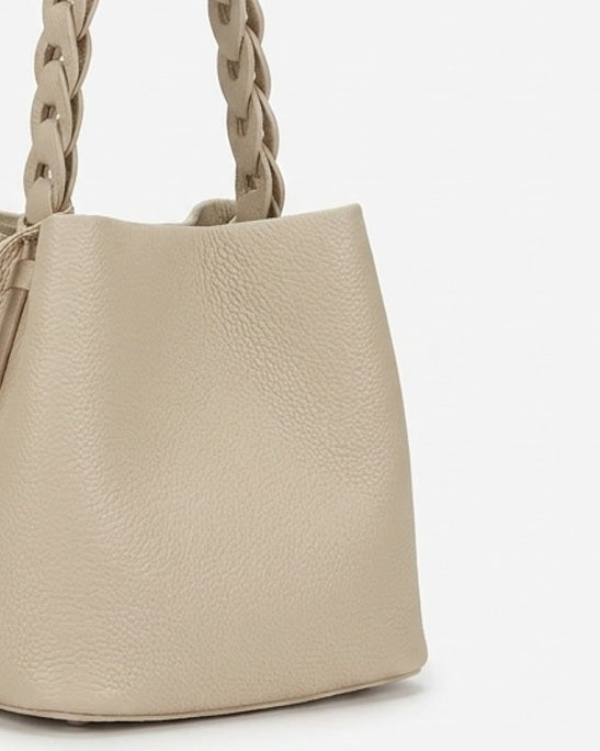 Zélie Montferrand | Braided Handle Drawstring Bucket Bag