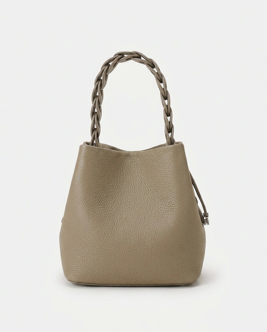 Zélie Montferrand | Braided Handle Drawstring Bucket Bag