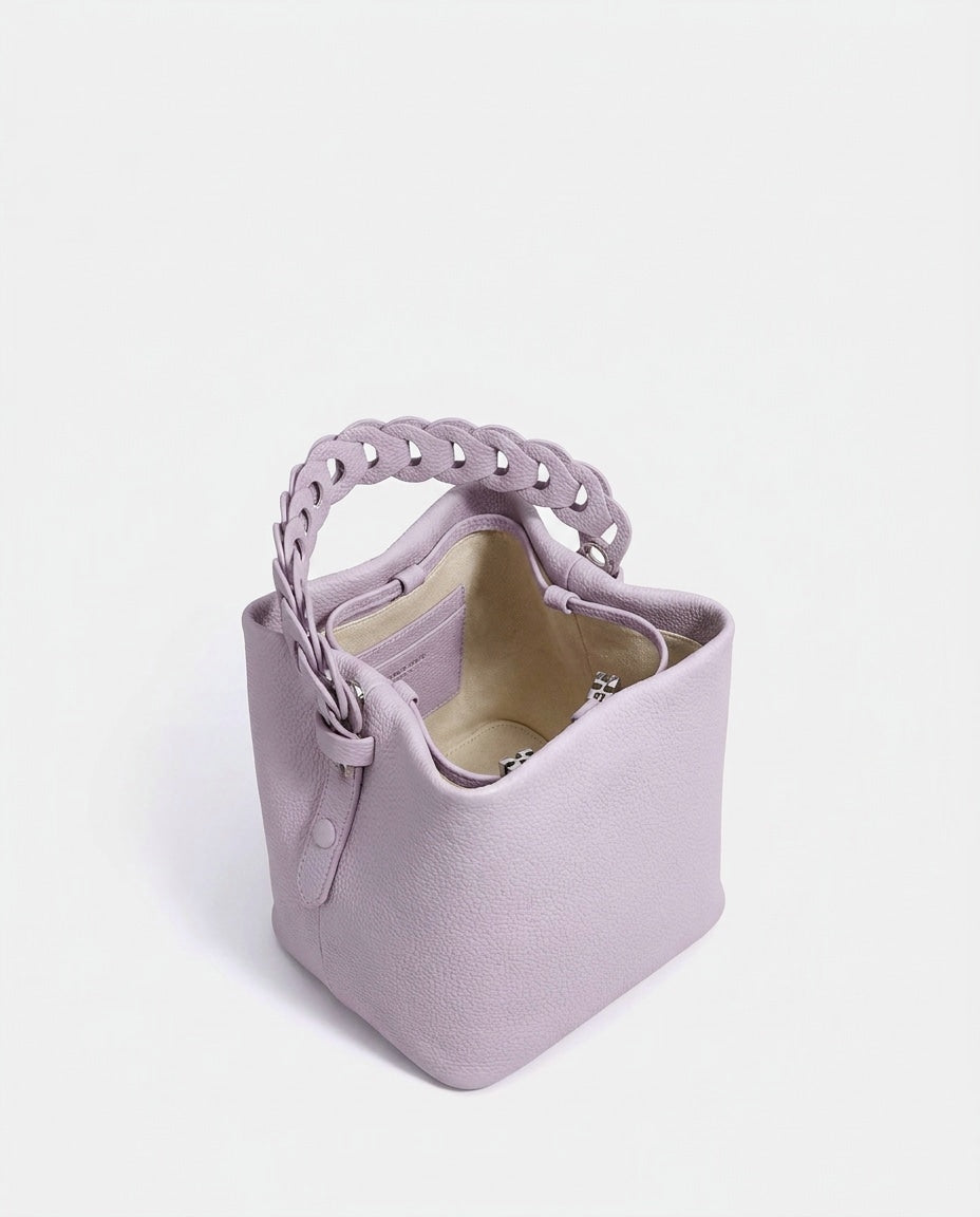 Zélie Montferrand | Braided Handle Drawstring Bucket Bag