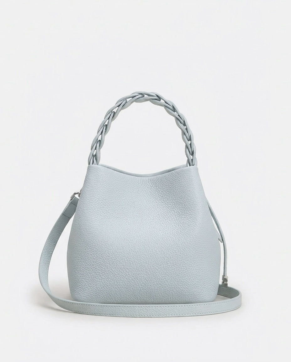Zélie Montferrand | Braided Handle Drawstring Bucket Bag