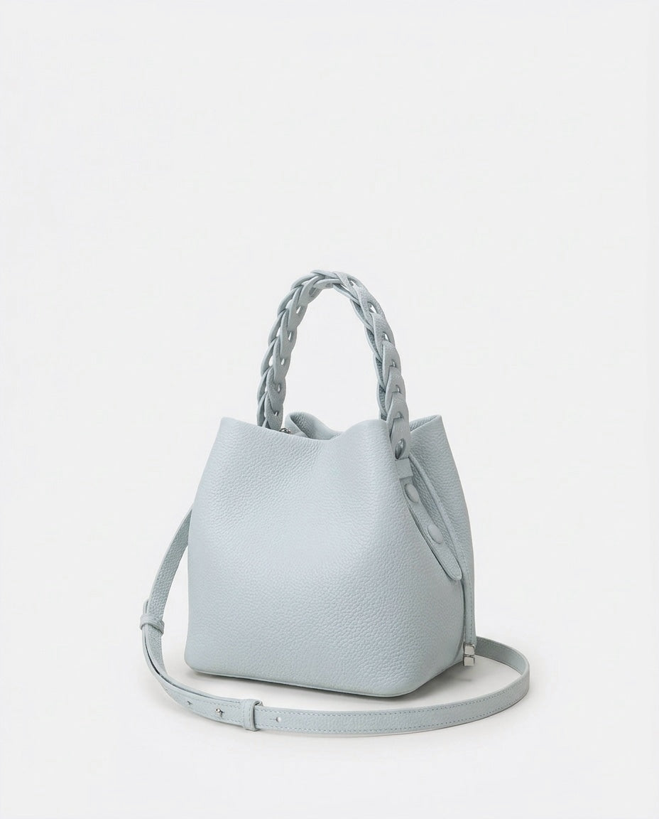 Zélie Montferrand | Braided Handle Drawstring Bucket Bag