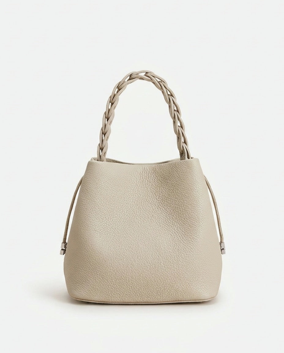 Zélie Montferrand | Braided Handle Drawstring Bucket Bag