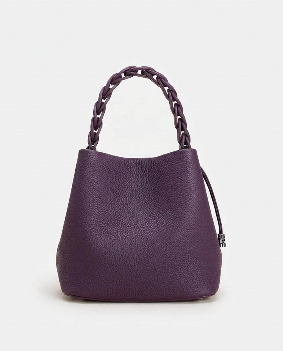 Zélie Montferrand | Braided Handle Drawstring Bucket Bag