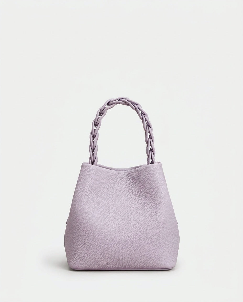 Zélie Montferrand | Braided Handle Drawstring Bucket Bag