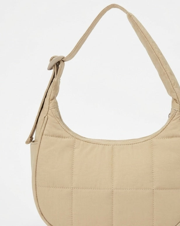 Théoline D'Aubrac | Quilted Crescent Hobo Bag