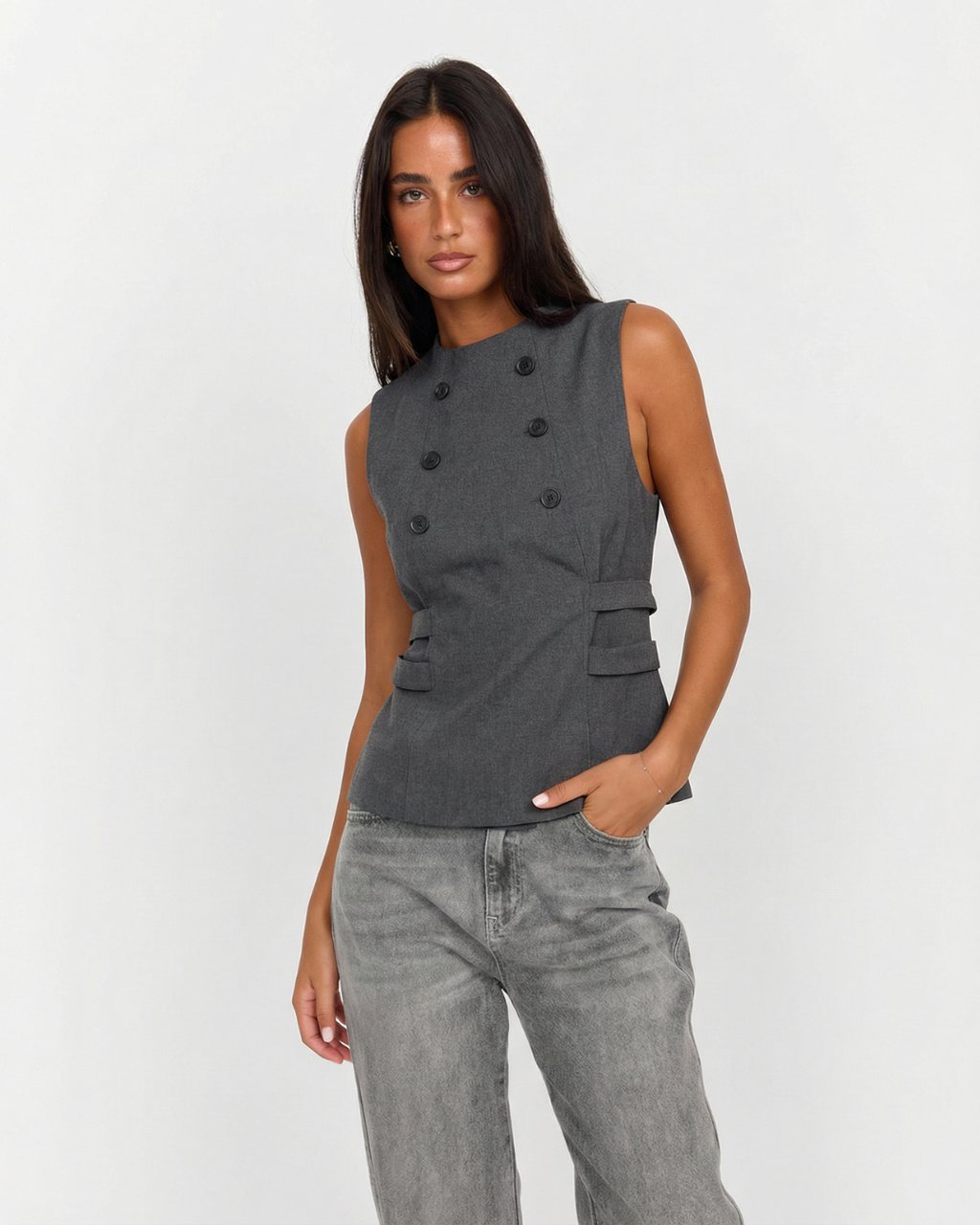 Mireille Valbourg | Double-Breasted Tailored Waistcoat