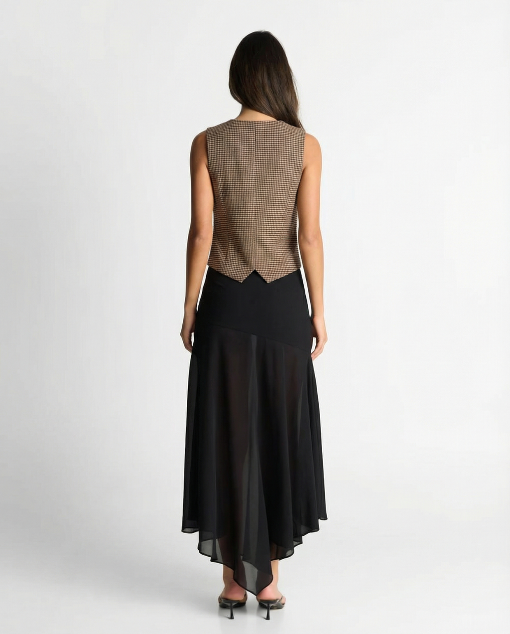 Alexane Rochefort  | Check Houndstooth Fitted Waistcoat