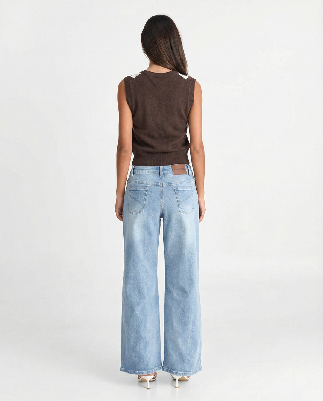 Sabine Beaumerle | Cropped Argyle Button-Front Knit Vest