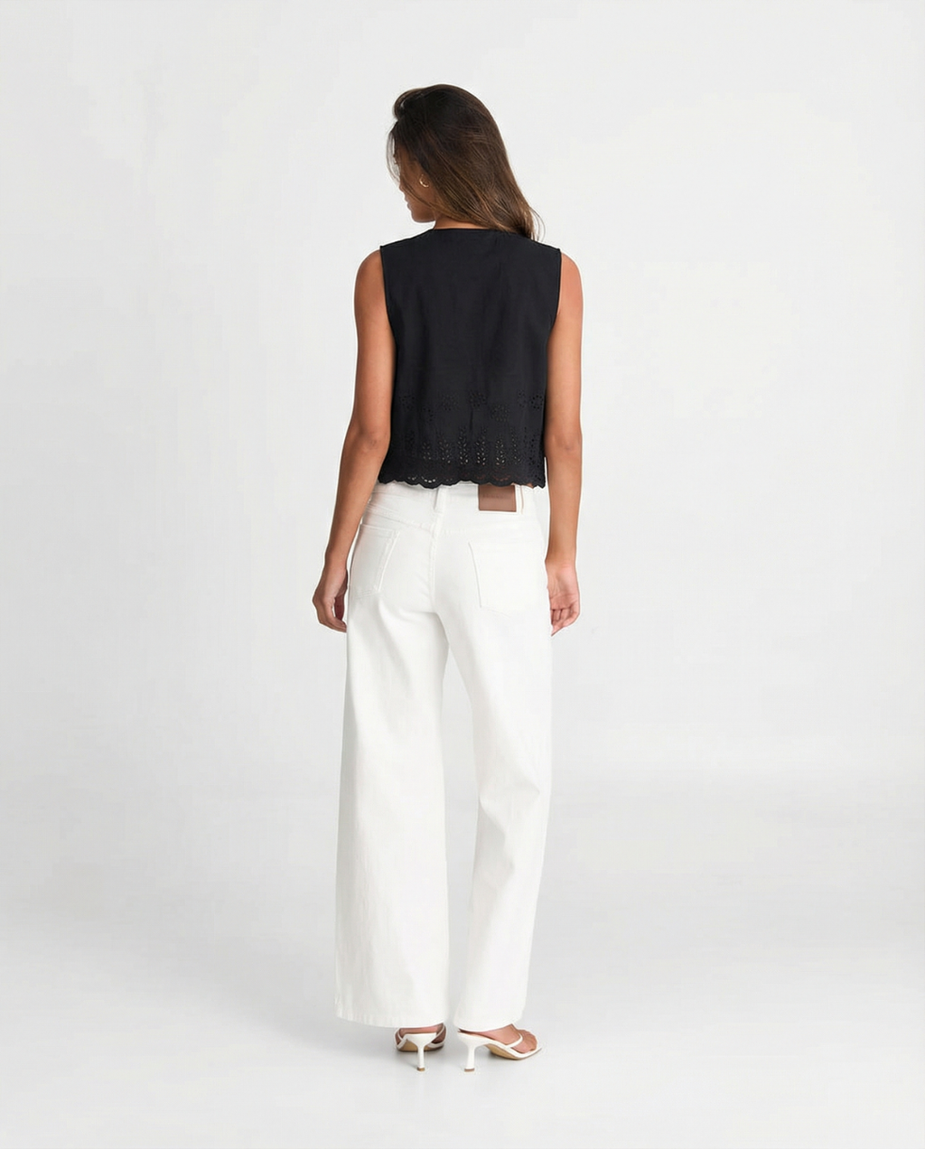 Estelle Vaucourt  | Broderie Anglaise Tie-Front Top